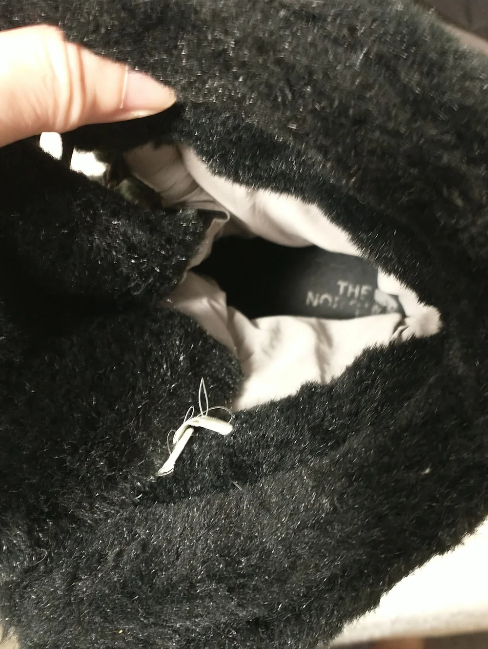 The North Face Nuptse Fur Winter Boots, Goose Down Insulation,Size 8, Black/Gray